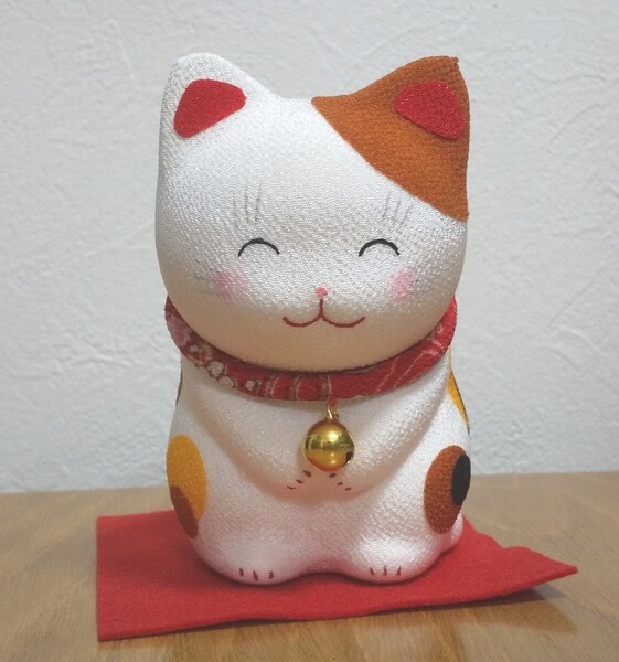 にっこり猫 ちりめん 京都土産 木村桜士堂 招き猫 縁起物 福 工房 お正月 招き猫