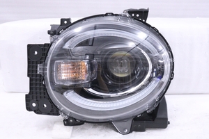 28-2233★美品★LED MX91S ワゴンRスマイルハイブリッド★左ヘッドライト STANLEY W6079 打刻:TL ASSY ブラック 純正★スズキ (UK)