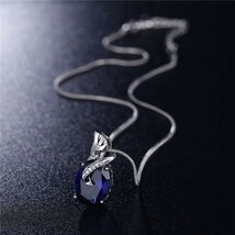 価格破壊！超高級！【極上の逸品】1円～ ◆ ＃３ct＃ レディースサファイアダイヤモンドペンダント【プラチナ仕上】ギフト 記念日_画像2