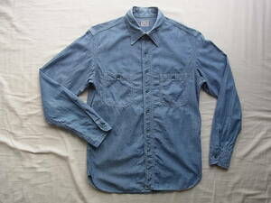 HOLLYWOOD RANCH MARKET BLUE ハリウッドランチマーケット インディゴシャンブレー　ワークシャツ　 1/S 日本製