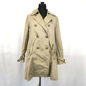  Harris * demountable liner / long trench coat [ lady's S/36/ beige ]*BG828