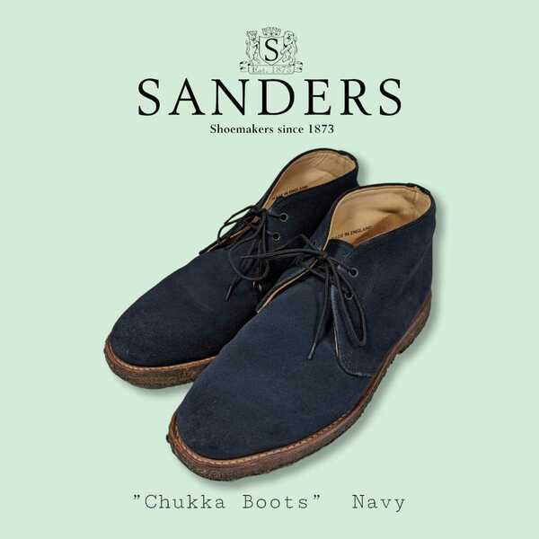 サイズ7 SANDERS Chukka Boots ネイビー
