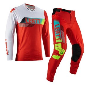 XL/36インチ MXウエア 上下セット LEATT 23 5.5 レッド ジャージ＆パンツ モトクロス 正規輸入品 WESTWOODMX