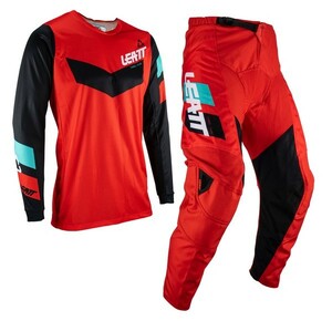 S/30インチ MXウエア 上下セット LEATT 23 3.5 RideKit レッド ジャージ＆パンツ モトクロス 正規輸入品 WESTWOODMX