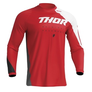 Sサイズ MXジャージ THOR 23 SECTOR EDGE レッド/ホワイト モトクロス 正規輸入品 WESTWOODMX