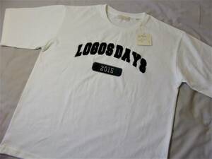 丈短め LOGOS DAYS ロゴス デイズ アウトドア 刺繍ロゴ 半袖 Tシャツ　LL　白