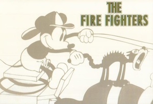 ★即D★ディズニー★ポストカード★the fire fighters★ミッキーの消防夫★ミッキー★⑧