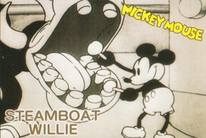 ★即D★ディズニー★ポストカード★蒸気船ウィリー★ミッキー★９
