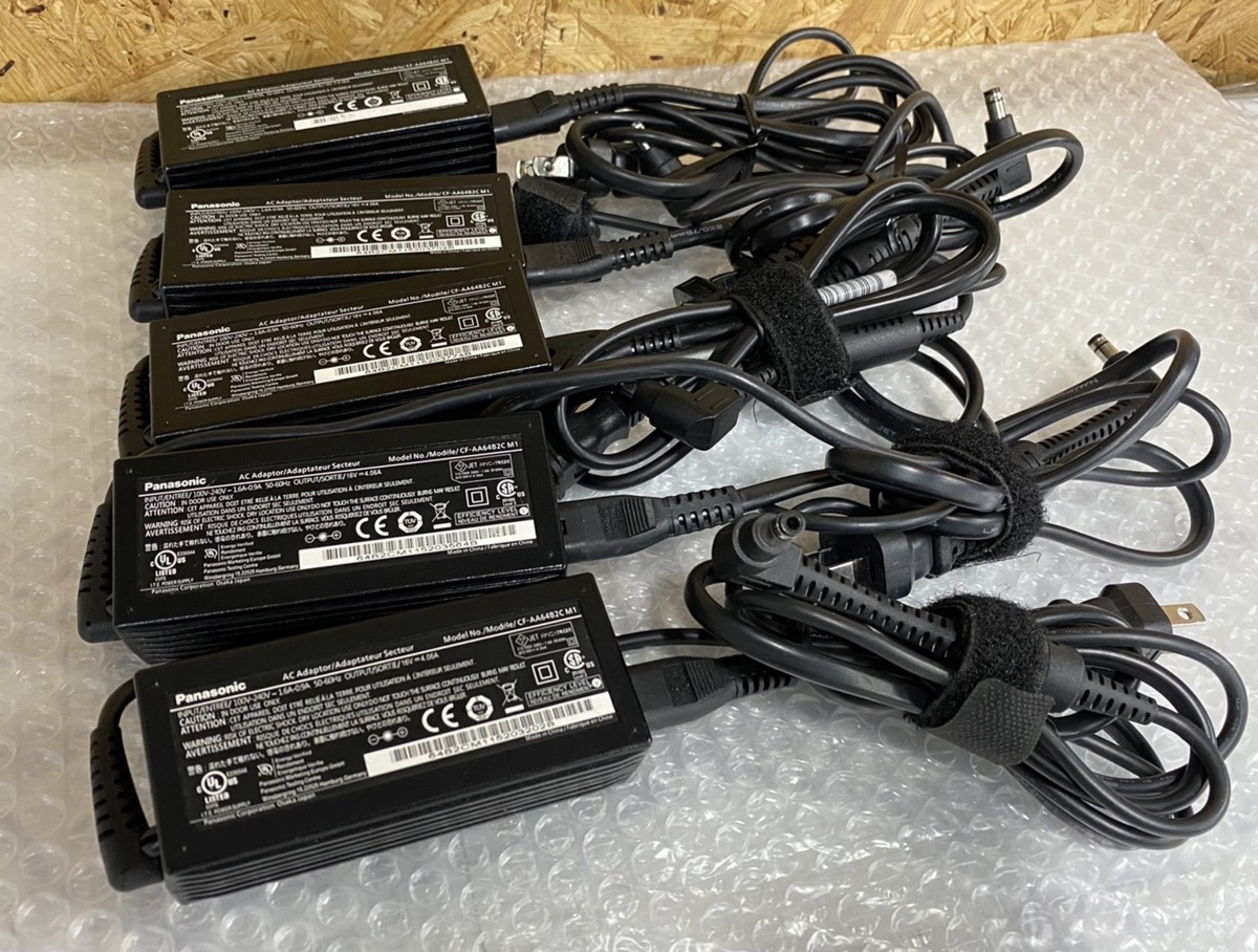 までこちら 中古 ACアダプター 5個セット メーカー純正品 PANASONIC 頑丈タイプ CF-AA64B2C M1 出力:16V 4.06A AA047 ましたらお - lacc.gov.lr