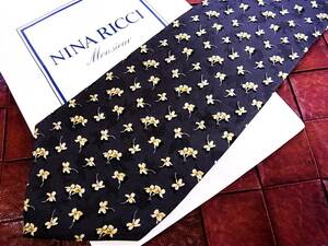 ●1993●良品●ニナリッチ【NINA RICCI】【花】ネクタイ