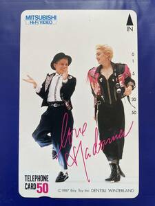 非売品★マドンナ　MADONNA　 テレカ　テレフォンカード　複製サイン入り★　50度数 /未使用/1987年