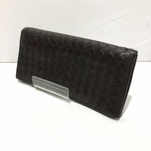 【BOTTEGA VENETA】長財布 ボッテガヴェネタ レザー ブラウン 無地 コインケース付 143305V0013 イタリア製 ts202209_画像2