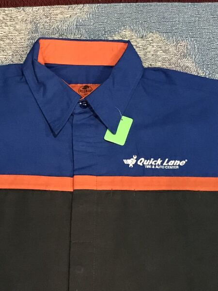 Quick Lane ワークシャツ タイヤ オートセンター ビンテージ USA ストリート ホットロッド ロカビリー スケート 古着 アメカジ