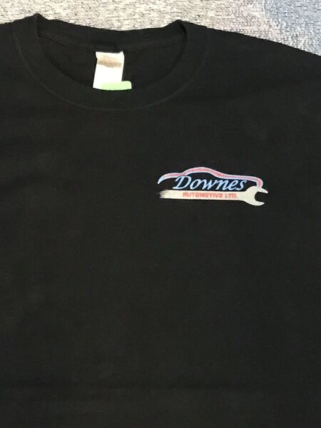 Downes Automotive LTD Tシャツ アメリカ ビンテージ レーシング レース ホットロッド チカーノ ストリート スケート 古着