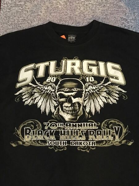 Sturgis 2010 Tシャツ スタージス　バイカーラリー　バイク　アメリカ　ビンテージ　サウスダコタ　イベント　古着　アメカジ