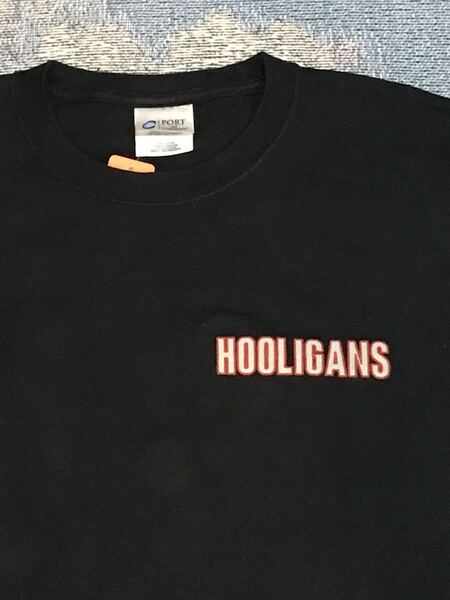 Hooligans Tシャツ バイク バイカー アメリカ ビンテージ USA フーリガン ハーレーダビットソン 古着 アメカジ