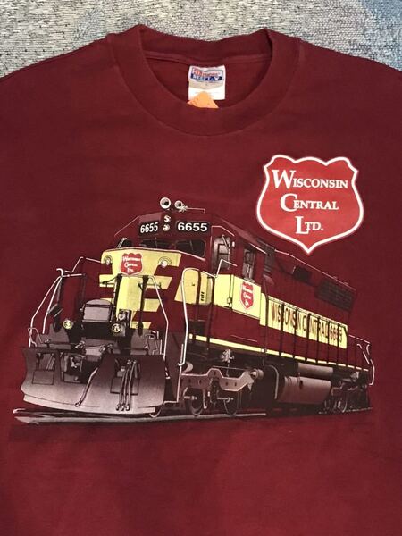 Wisconsin Central LTD Tシャツ 列車 貨物 アメリカ ビンテージ レース レーシング モータースポーツ 古着 アメカジ