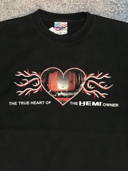 Hemi Tシャツ ヘミ エンジン V8 ダッジ クライスラー アメリカ レース レーシング マッスルカー ホットロッド 西海岸 古着