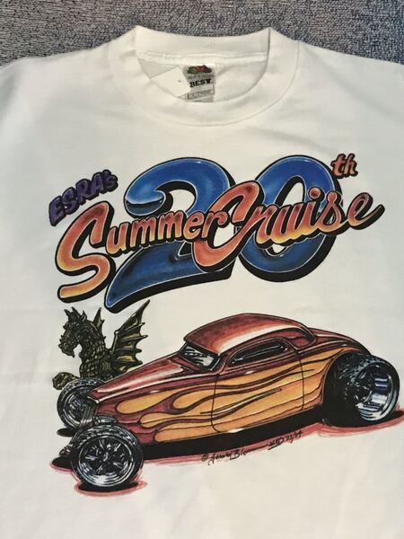 ESRA'S Summer Cruise Tシャツ サマークルーズ アメリカ ビンテージ ホットロッド ストリートロッド マッスルカー 古着 アメカジ
