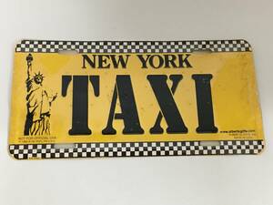【未使用】 ライセンスプレート ニューヨーク タクシー New York taxi 金属プレート カープレート アメリカン雑貨 インテリア