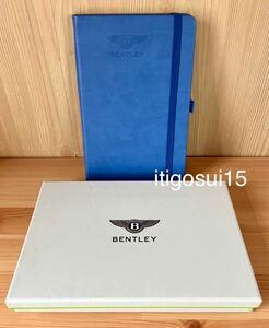 ★【未使用】ベントレー Bentley★ノート 手帳 メモ帳 青 箱付★ノベルティ★正規品