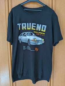 トヨタ自動車公認　スプリンタートレノ　AE86 半袖Tシャツ XLサイズ　黒色　ブラック　ハチロク　即決　