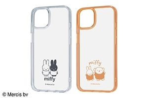 iPhone 14 / 13 impact absorption Impact-proof height transparent clear Miffy 2H hard soft hybrid case cover jacket thin type slim 