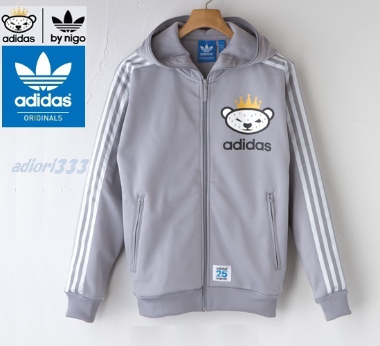 新品/国内正規 adidas アディダス パーカー グレー Oサイズ NIGO パーカー