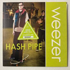 未使用盤 WEEZER Hash Pipe ウィーザー 限定グリーン盤 ナンバリング ミスプリント UK Ltd.Green Vinyl 7“ Misprint UNPLAYED 入手困難