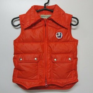 70s West Coast down vest child Indian orange Vintage American Casual old clothes sy2425