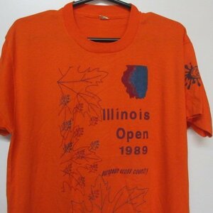 80s USA製 Tシャツ XL　オレンジ　クロスカントリー　50/50　ヴィンテージ　スクリーンスターズ　アメリカ古着　sy2536