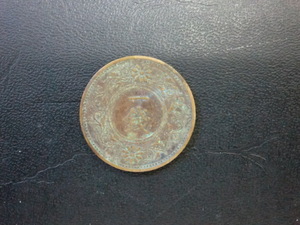 { old coin }. one sen blue copper coin Showa era 5 year [. Special year ] *i25