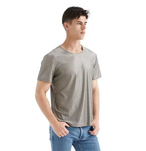 電磁波 シールド 半袖Tシャツ AJ10070 XLサイズ 電磁波カット メンズ レディース 防止 過敏症 ウェア 銀繊維 Tシャツ 静電気防止 殺菌 消臭