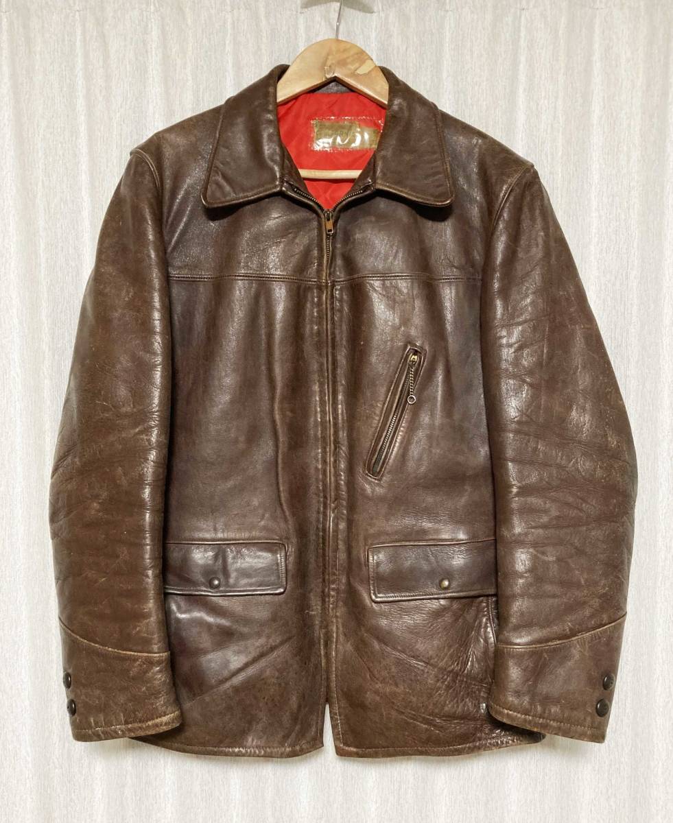 ヤフオク! -「ビンテージレザーカーコート」の落札相場・落札価格
