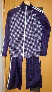 adidas* Adidas *CLIMAPROOF* Wind breaker * nylon jersey * top and bottom set *L* lining mesh * purple * purple * polka dot * dot * defect 