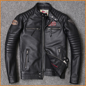 《高級本革使用》メンズ 牛革 レザージャケット ライダース スタンドカラー S~5XLサイズ 豊富なサイズ展開