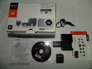 [#SONY Sony mirrorless single-lens NEX-3 original box manual cable CD-ROM rechargeable battery charger etc. accessory only #]