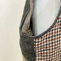 希少《 Papas × Harris Tweed / 52 LL 》超極上品【 パパス ハリスツイード パッチワーク ウール ベスト 日本製 】_画像8