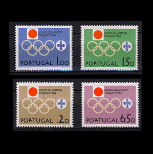 ■ポルトガル切手　1964年　東京五輪 / オリンピック　4種完