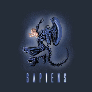 【Tシャツ】　『SAPIENS』　エイリアン　映画　S／M／L／XL