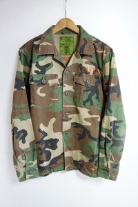 XLARGE エクストララージ 刺繍 カモ ミリタリー BDU シャツ ジャケット 迷彩 カモフラージュ 緑 グリーン サイズM 529M