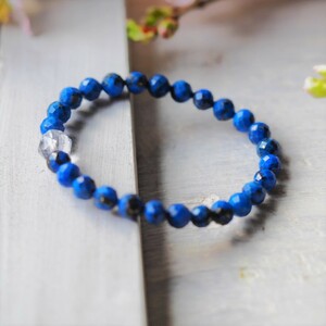  lapis lazuli crystal bracele small bead smaller. size 14cm~15cm