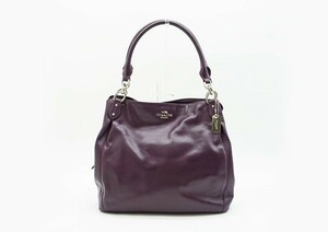 ◇【COACH コーチ】レザーショルダーバッグ 33393 パープル