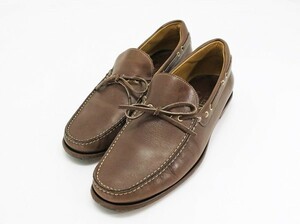 ◇【Tricker's×Paul Smith トリッカーズ×ポールスミス】レザーデッキシューズ ブラウン 7