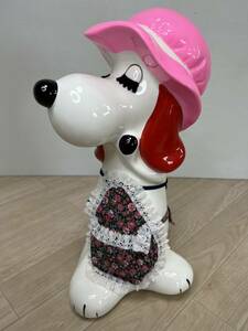 レトロ ポップ 可愛い犬の置物　陶器製　KOTOBUKI 未使用保管品　(2808)