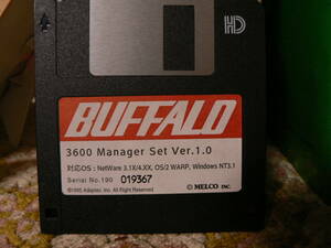 送料最安 94円 FDB17：BUFFALO　3600 Manager Set Ver.1.0　NetWare3.1X/4.XX、OS/2 Warp, Win.NT3.1用　by MELCO