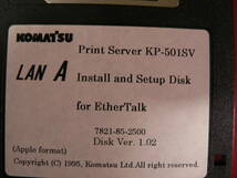 送料最安 94円：FDK02：KOMAT'SU LAN A　Print Server for Ether Talk　/　TC9/IP　/ Novell NetWare　３種バラ売り_画像2