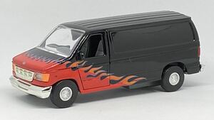 TINS TOYS 1/43 フォード エコノライン E350 ブラック FORD Eシリーズ バン 黒 E150 E250 E450 VAN ティントイズ プルバック アメ車 模型