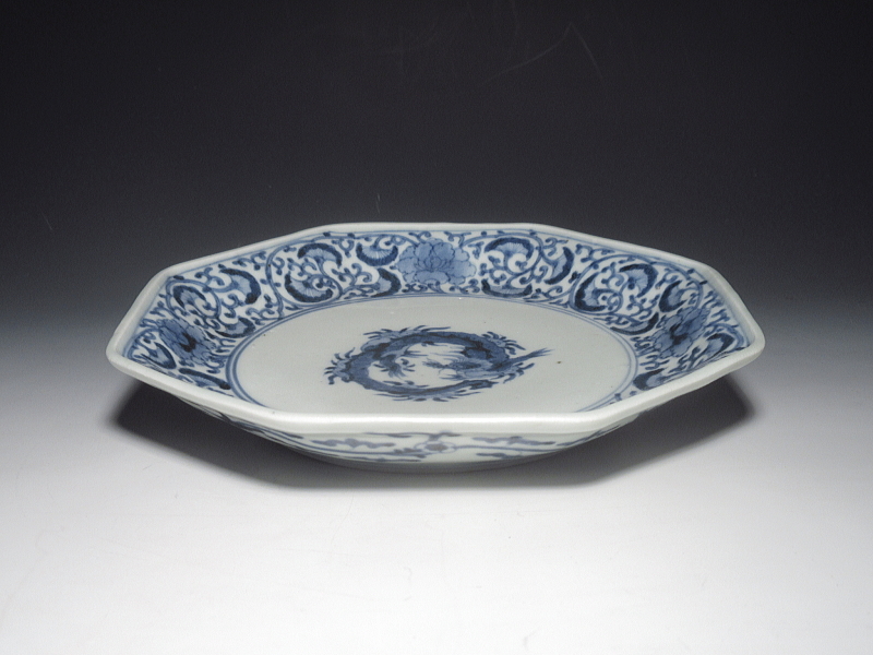 古伊万里 染付 見込団龍 蛸唐草紋様 BltClwDLME - pte.com.co