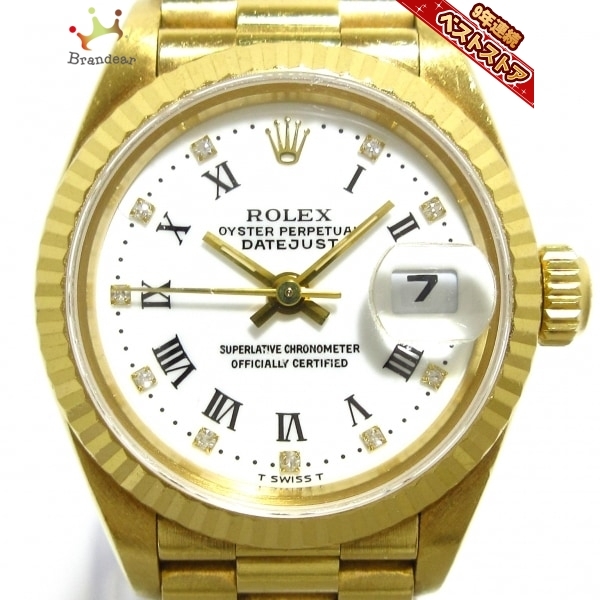 正規品質保証】【正規品質保証】ロレックス 18YG 1コマ 金属ベルト